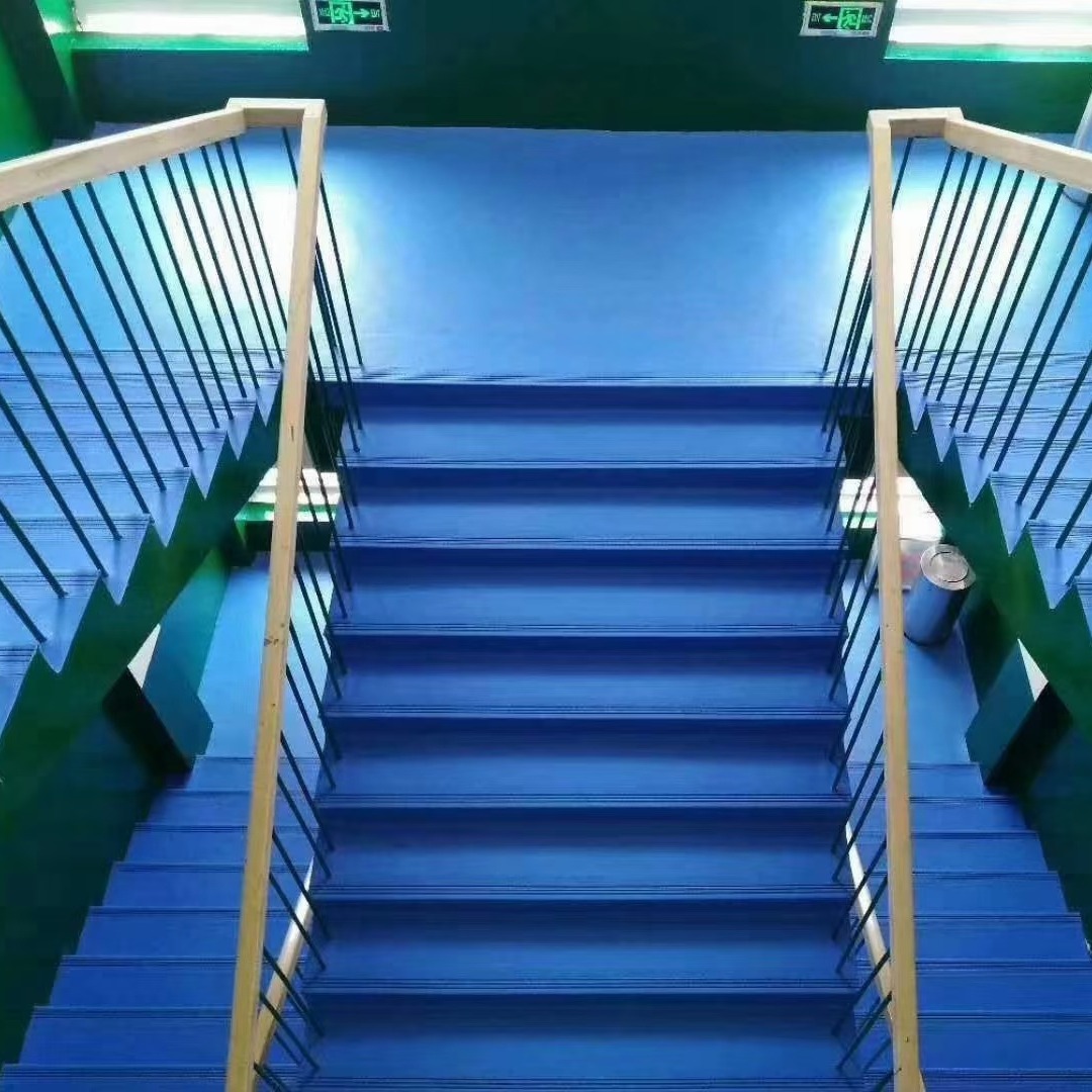 普文pvc楼梯成品踏步 地垫幼儿园塑胶地板 纯色卡通楼梯踏步 儿童培训防滑防水地垫