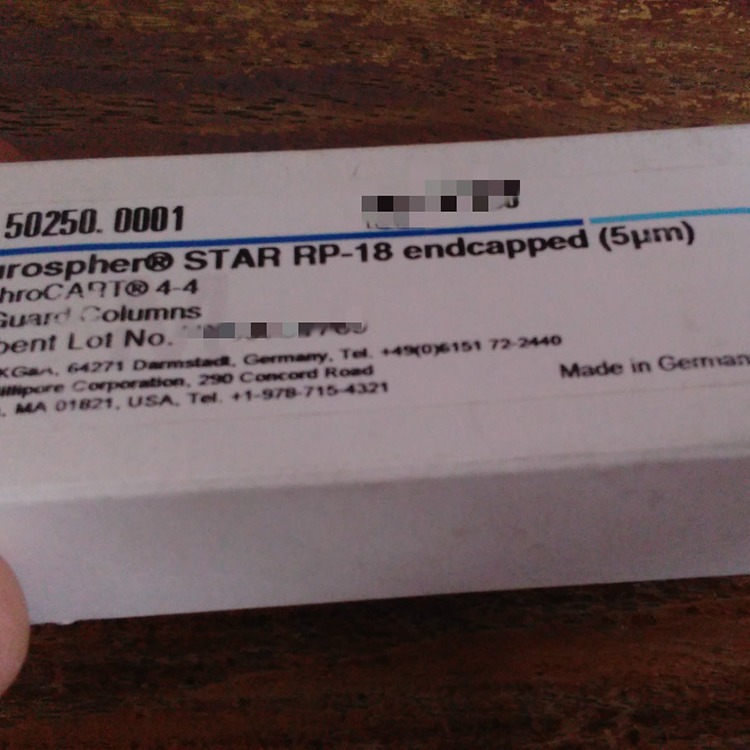 默克保护柱芯/卡套柱1.50250.0001PUROSPHER STAR RP18 ENDCAPPED