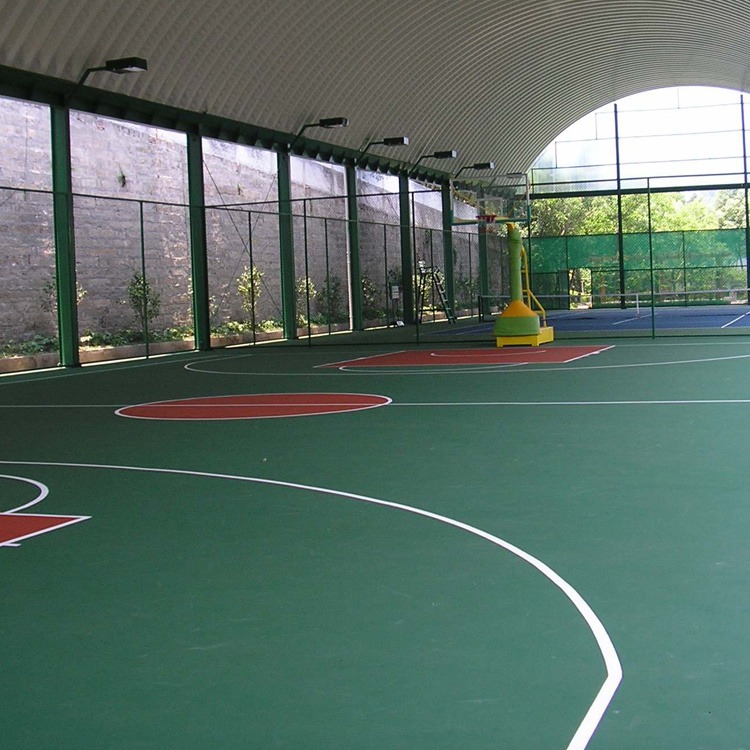 学校硅PU操场铺设 塑胶网球场铺装 君泰 硅PU 可施工