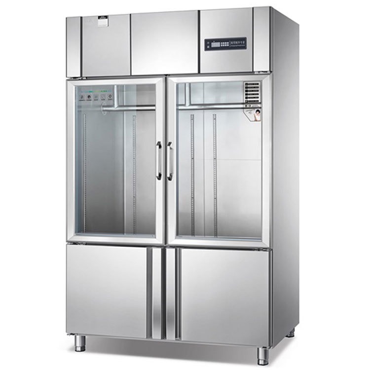 冰立方挂肉柜S1.0G4 上玻璃门下不锈钢门冷柜 商用挂肉柜 立式四门商用挂肉柜
