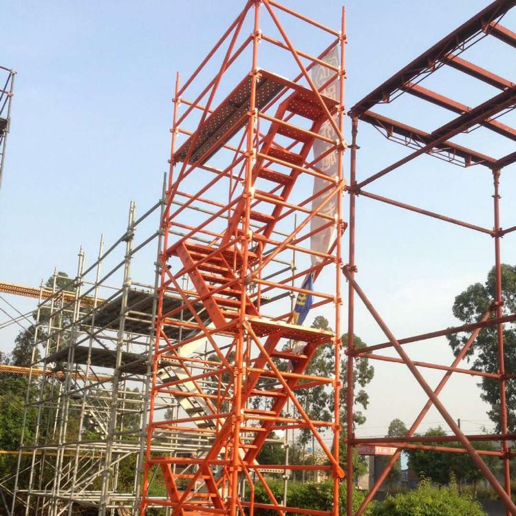 之字形基坑施工安全爬梯 墩柱施工安全爬梯生产厂家 宇鑫