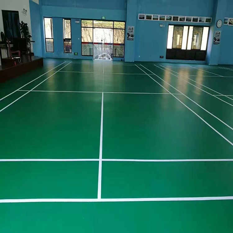 体育弹性地胶 室内运动地板胶  羽毛球体育地板厂家图片
