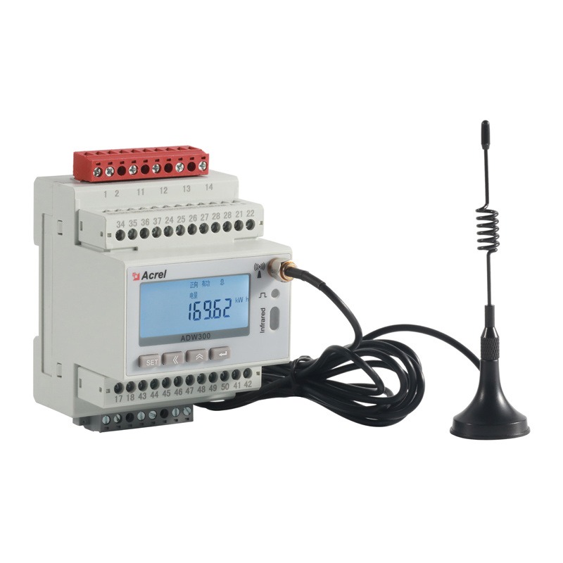 供应安科瑞品牌无线计量电能表ADW300W/4G带4G无线通讯功能测二次侧电流适用配电箱
