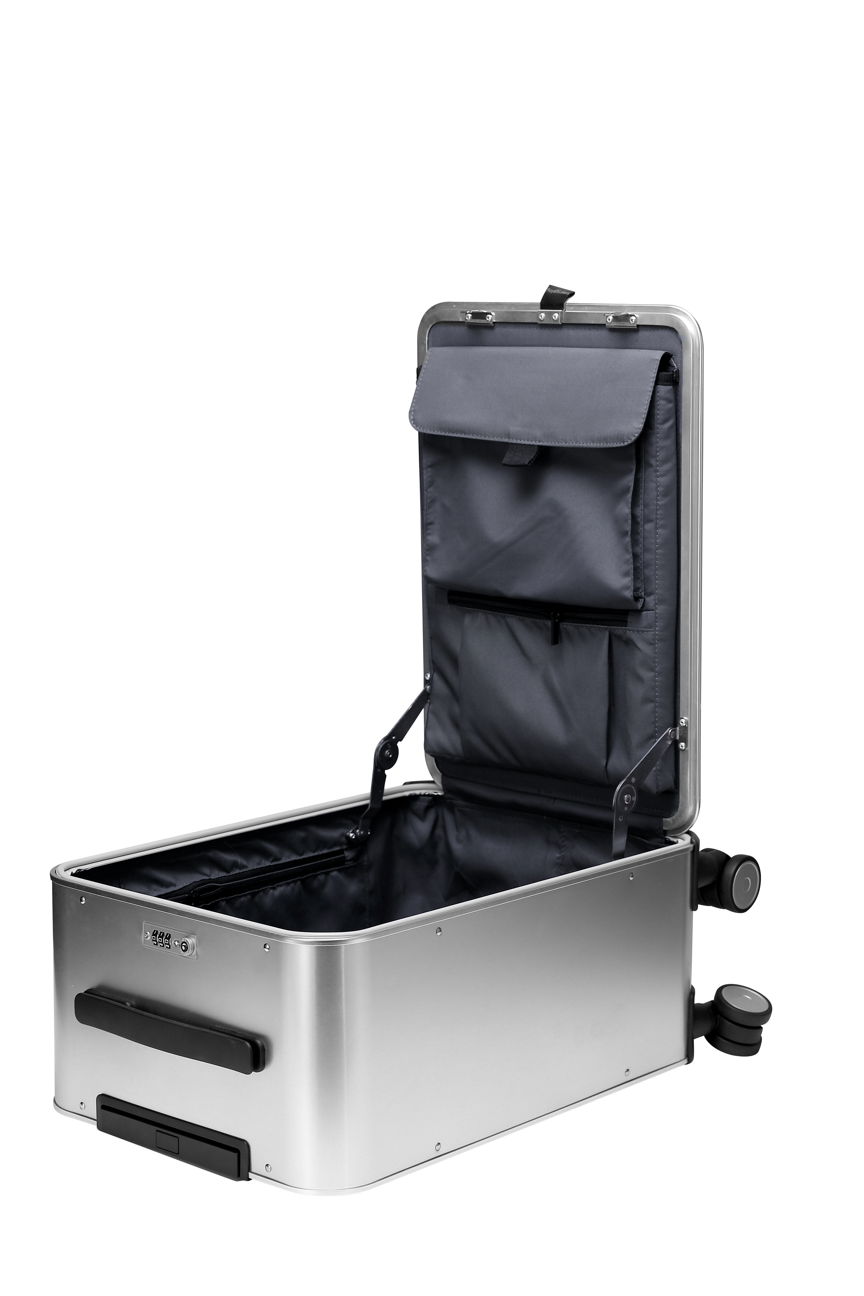 定制20寸拉链箱磨砂铝框旅行箱万向轮拉杆箱便携式登机箱