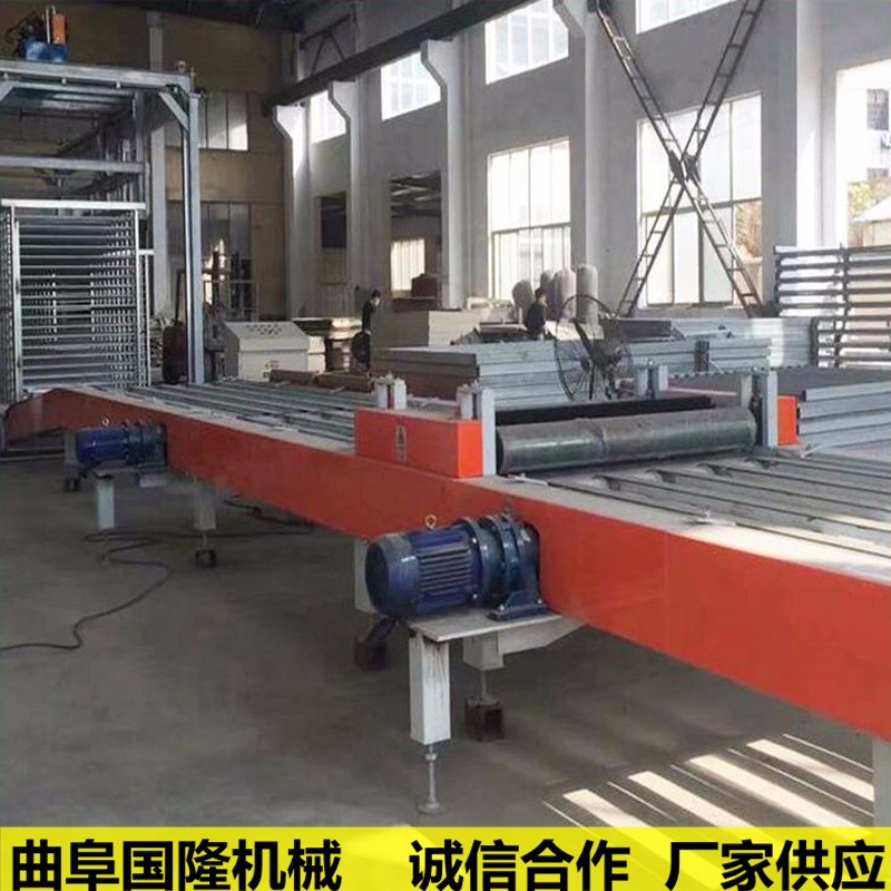 玻镁板制板机 秸秆板集装箱地板生产设备 水泥纤维板生产线 国隆机器