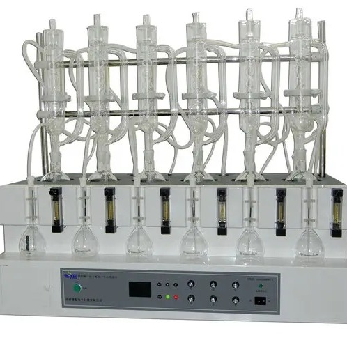 巴跃仪器  水蒸气蒸馏装置实验室氟化物蒸馏的实验仪器使用效果BA-FZL6