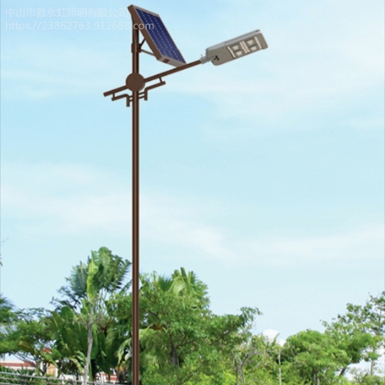 8米双臂太阳能路灯价格 广东一体化太阳能LED路灯厂家批发
