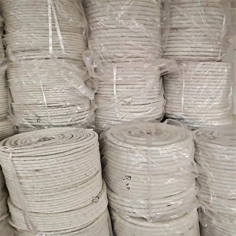 惠东高温炉门密封绳 高密度陶瓷纤维防火绳 硅酸铝绳规格定制