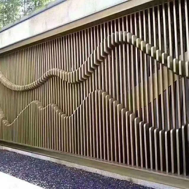 骏和 别墅外墙用 拉丝铝单板 波浪型铝单板 雕刻铝单板