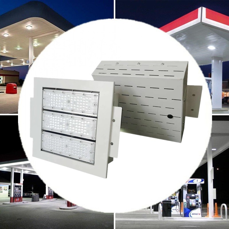 瓦兹照明LED油站灯WS-EX嵌入式防水加油站罩棚灯150瓦图片