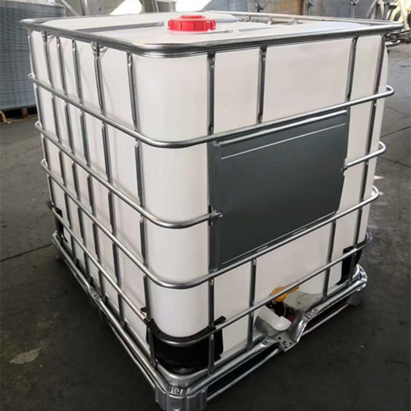 白色集装桶 卡谱尔吨桶 1000升水容量塑料桶 方形塑料桶加金属框架加固