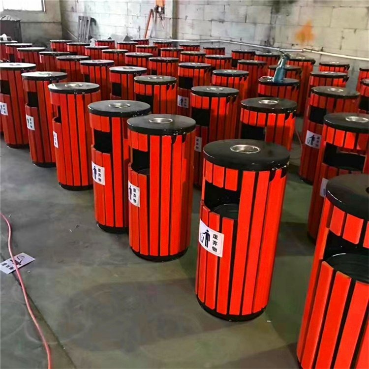 垃圾桶 240L垃圾桶 景区小区防腐木垃圾桶 毕氏木业支持定制图片