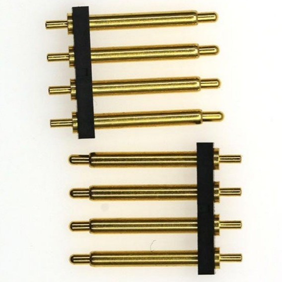 pogopin顶针连接器 pogopin弹簧充电针 弹簧顶针 4PIN插板式图片
