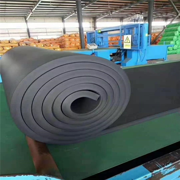 黑色发泡橡塑板材 阻燃保温材料B1级 华能工厂生产橡塑海绵板