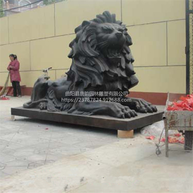 公司门口铸铜故宫狮子雕塑铸造厂家