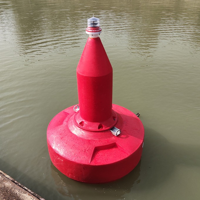 柏泰聚乙烯材质航道浮鼓 内河助航警戒浮标  水面塔型柱形浮标