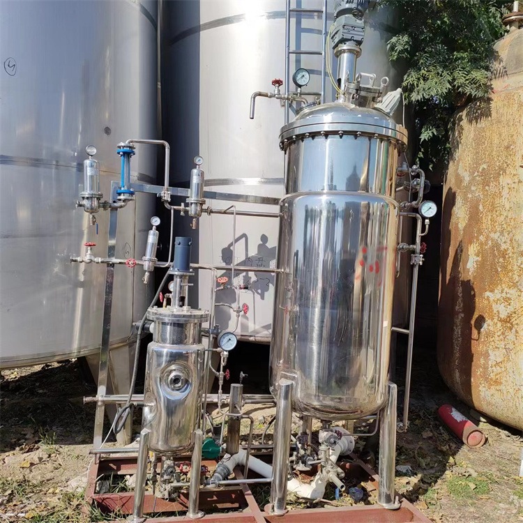 二手不锈钢液体微生物一体式发酵罐 30-300L微生物双联发酵系统 种子发酵罐 建功回收图片