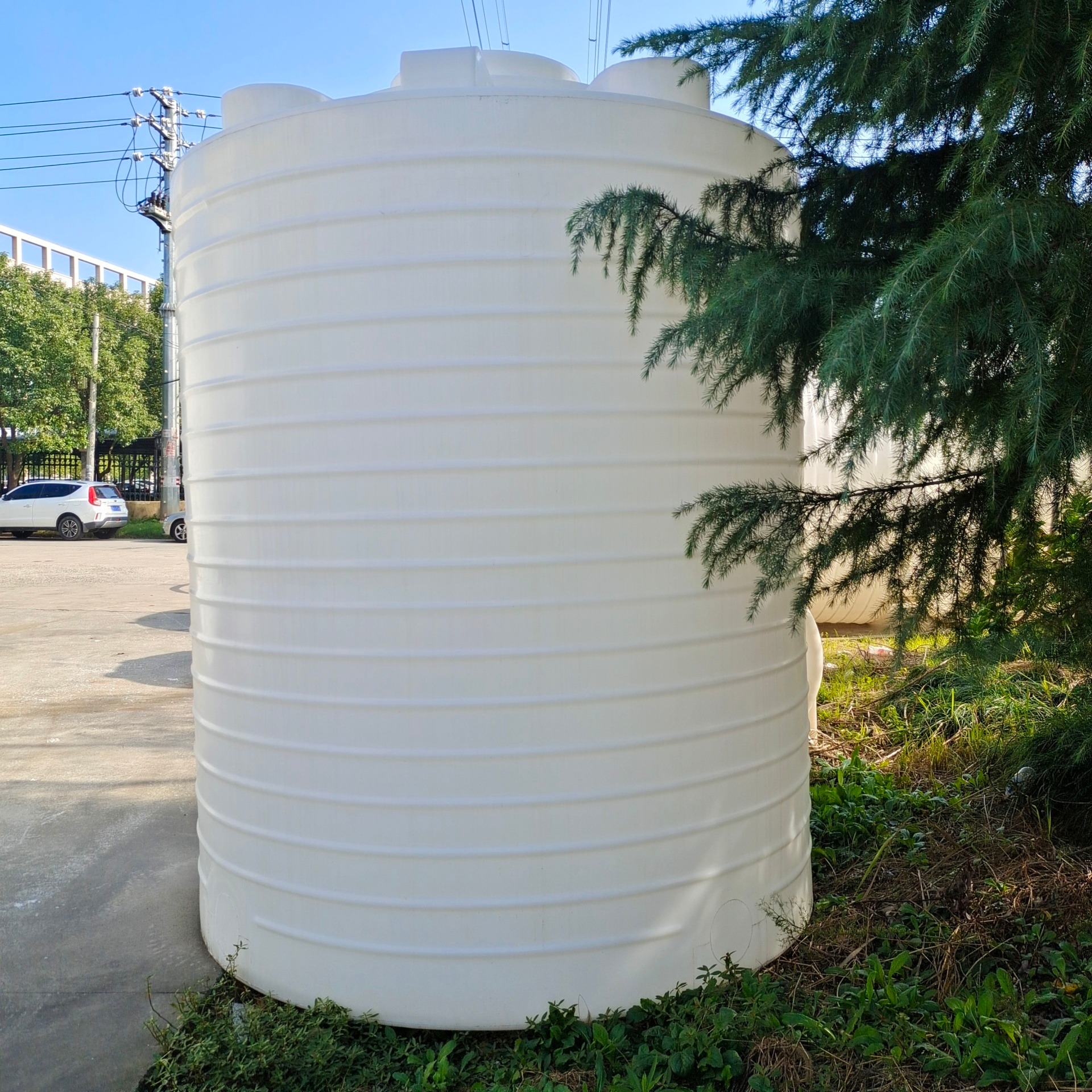 25吨塑料水塔厂加厚30吨平底圆柱体PE水箱40立方立式储液罐