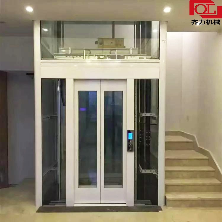 二层家用电梯 北京老年人无障碍升降机 固定式液压平台 残疾人爬楼机 齐力厂家图片