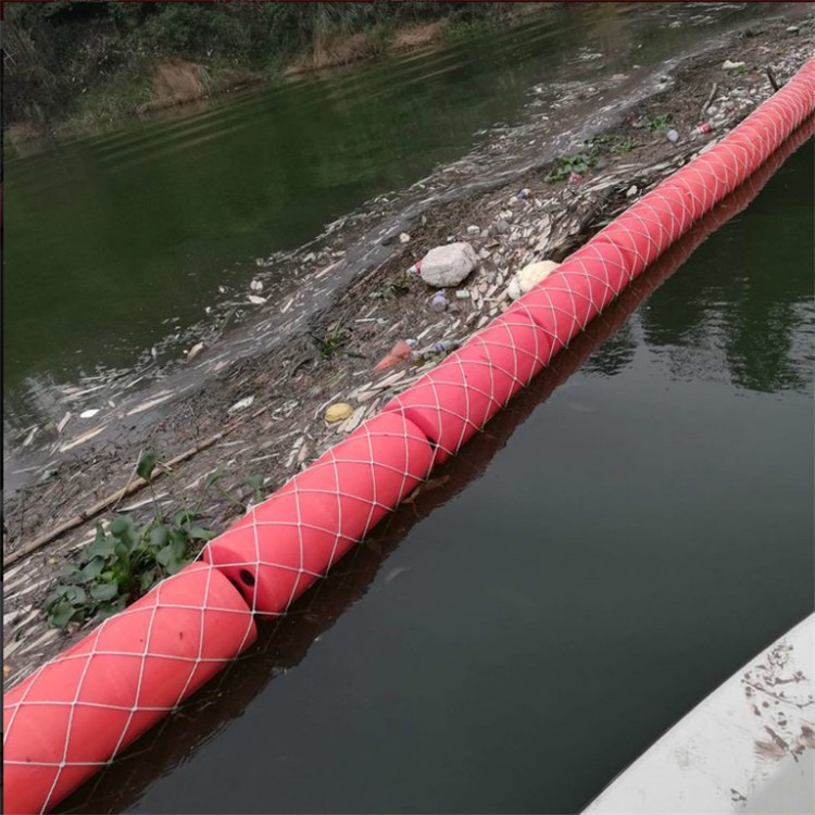 杭州河涌综合治理工程配套拦漂浮体LLDPE材质拦污浮筒供应