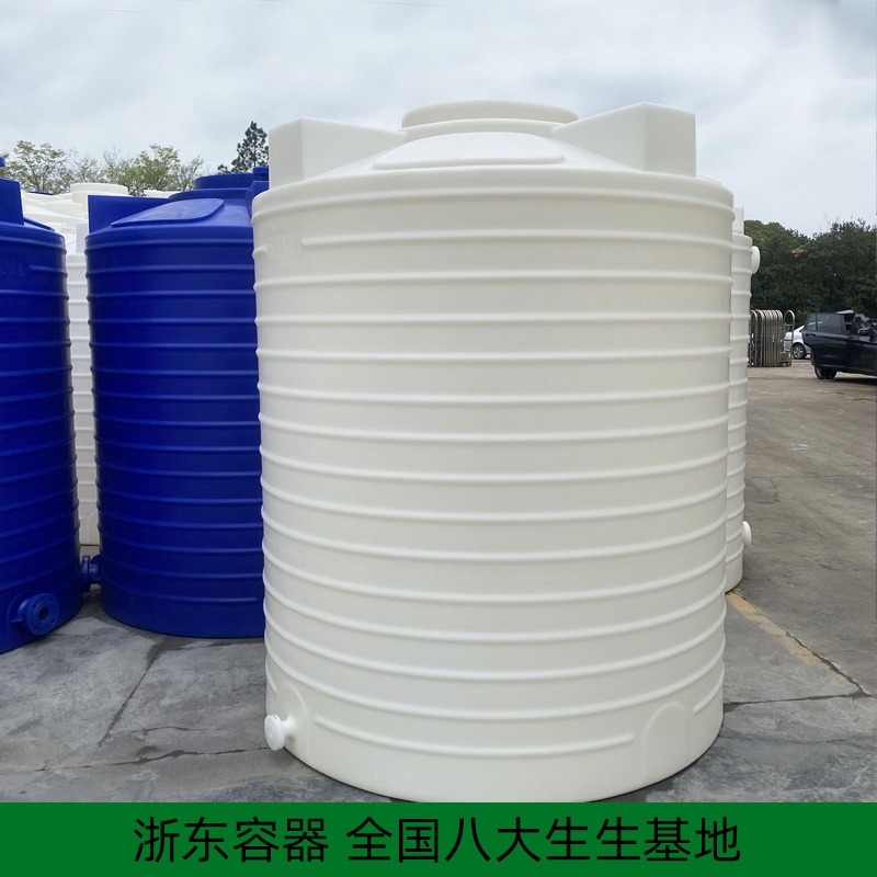 5吨pe塑料水箱定制开孔 农田灌溉聚乙烯储罐 防紫外线 滚塑一体成型