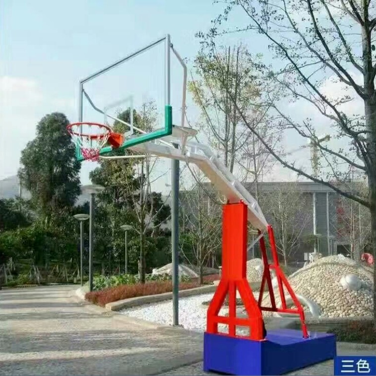奥博厂家  方管移动篮球架 成人 单臂户外篮球架