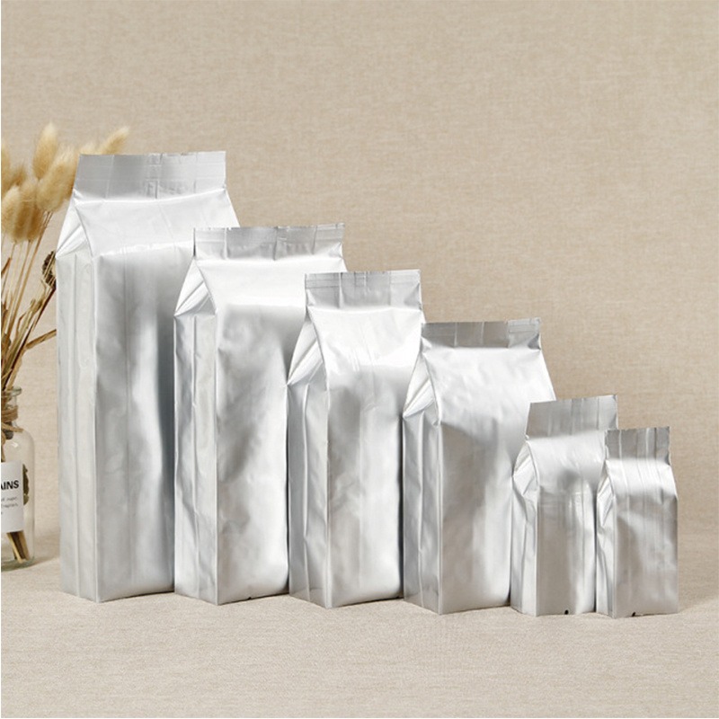 纯铝箔中封袋风琴袋茶叶袋 避光防潮自立八边封零食包装袋