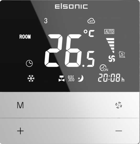 亿林温控器 /Elsonic AC306触摸温控器 风机盘管液晶温度控制器 风机盘管温控器
