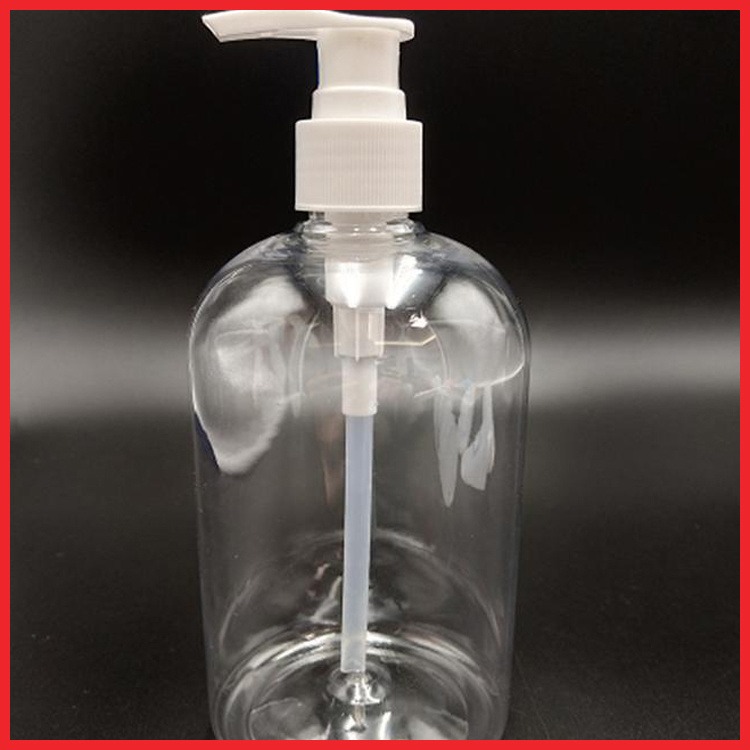 博傲塑料 扁平免洗手液瓶 液体包装瓶 白色按压式洗手液瓶