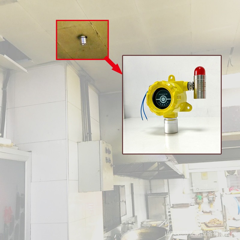 工业燃气自动报警切断系统 餐饮厨房防爆燃气泄漏自动报警器 如特安防GDS