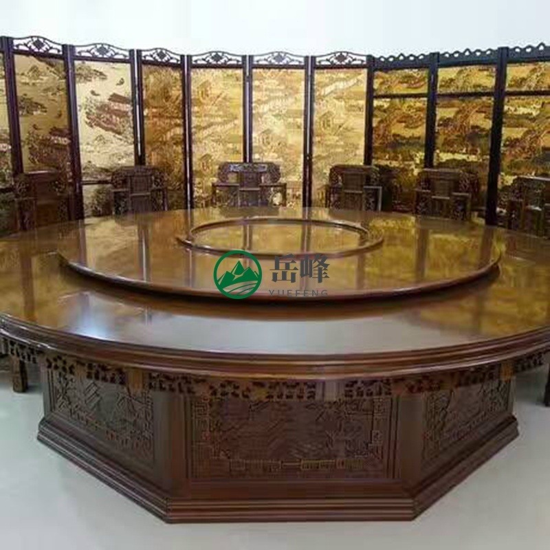 16人电动武汉酒店家具餐桌价格6500	千弗莲餐桌是品牌定制	餐桌电动批发设置