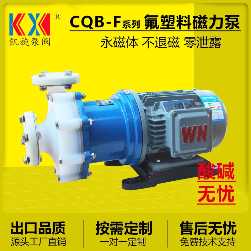CQB50-32-125F氟塑料泵 耐酸磁力泵 化工卸料泵厂家耐腐蚀 凯旋
