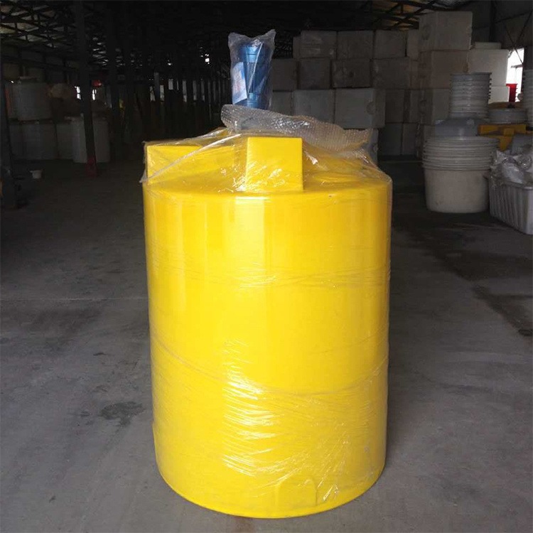 石材厂污水PAC混凝剂溶药罐诺顺PE塑料加药箱2吨搅拌桶
