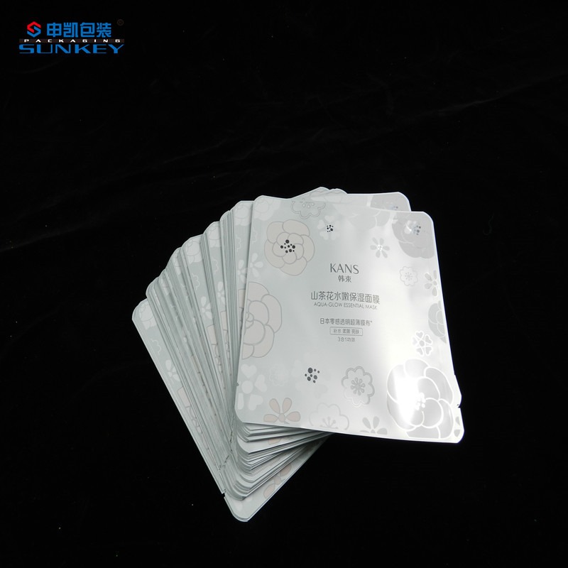 面膜铝箔袋 三边封面膜袋 面膜袋包装 异形铝箔袋 复合铝箔袋 申凯包装图片