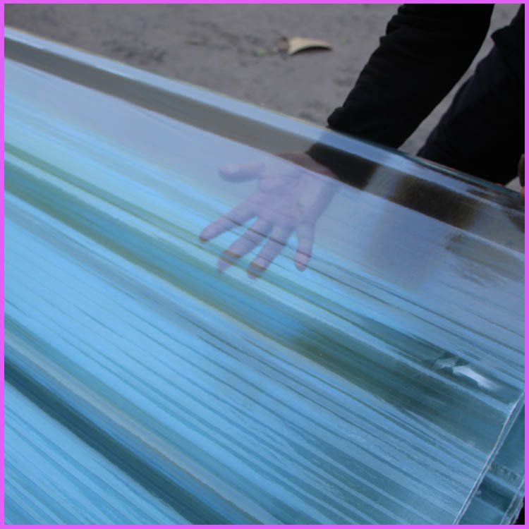 半透明磨砂采光板 840型蓝色采光板 石家庄玻璃纤维阳光板