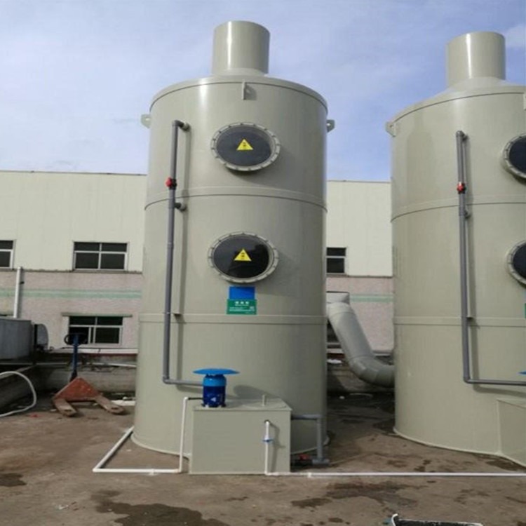PP水喷淋废气处理设备 尚誉环保 喷淋塔除尘设备 粉尘废气净化装置图片