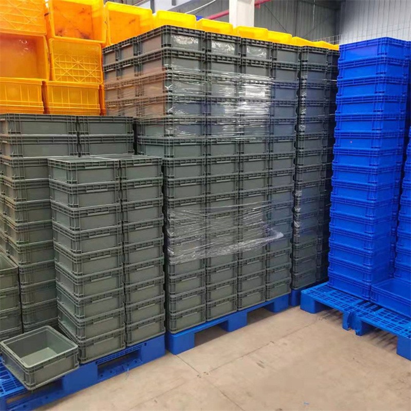 赛普蓝色670-370长方形加厚塑料周转箱 面包箱食品箱收纳水果蔬菜分类箱乌龟箱