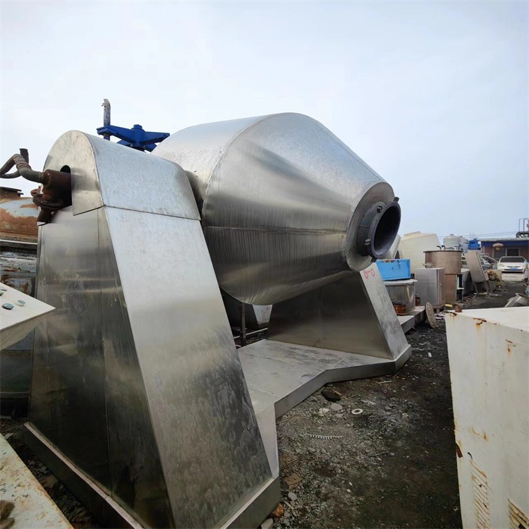 二手1.5吨搪瓷双锥真空干燥机 不锈钢低温连续式蒸汽加热设备盛源