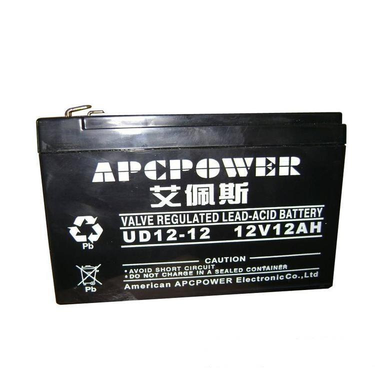 艾佩斯蓄电池UD12-12 APCPOWER蓄电池12V12AH 太阳能机房备用电池
