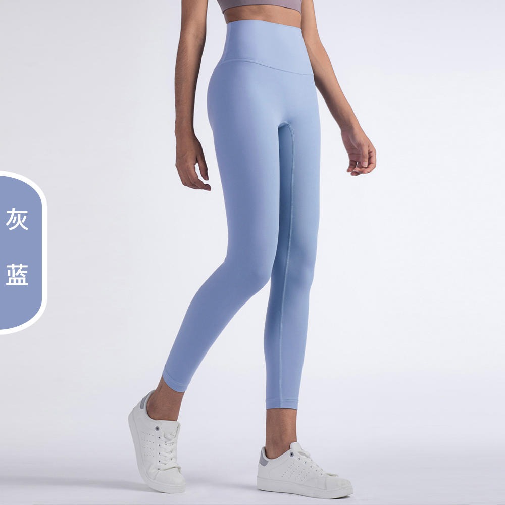 瑜伽服厂家新款一片式裁剪无T线高腰lulu健身裤女NULS裸感瑜伽裤跨境口袋裤CK1237