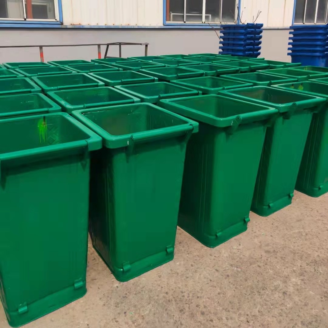 天水市镀锌板垃圾箱生产厂家 240L铁皮垃圾桶 防火铁质660升垃圾桶