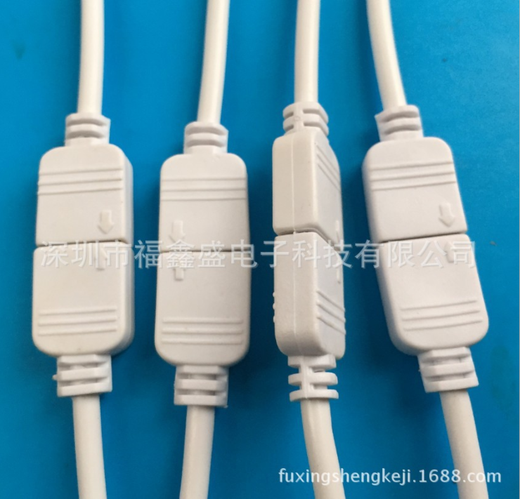 深圳FXSCONN/福鑫盛LED灯条连接线 控制器插座RGBW灯条5针公母头连接器报价