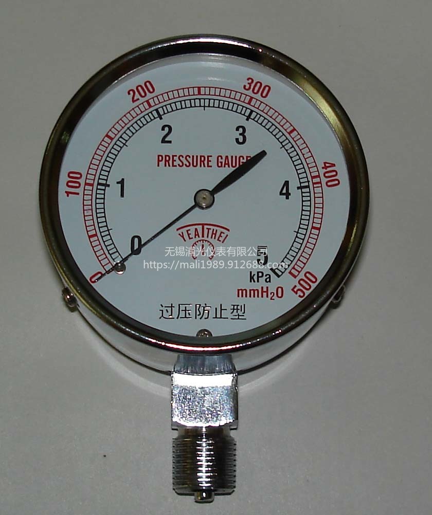 浦光仪表精度等级：1.6级充油耐震压力表 YZ-60ZQ