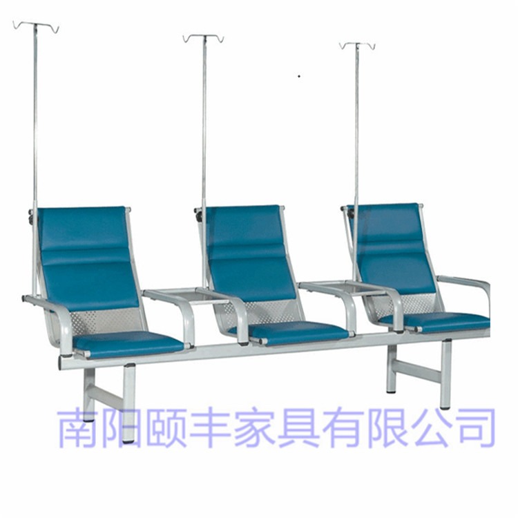 河南三连坐输液椅-医用三人输液桌椅-三人输液椅
