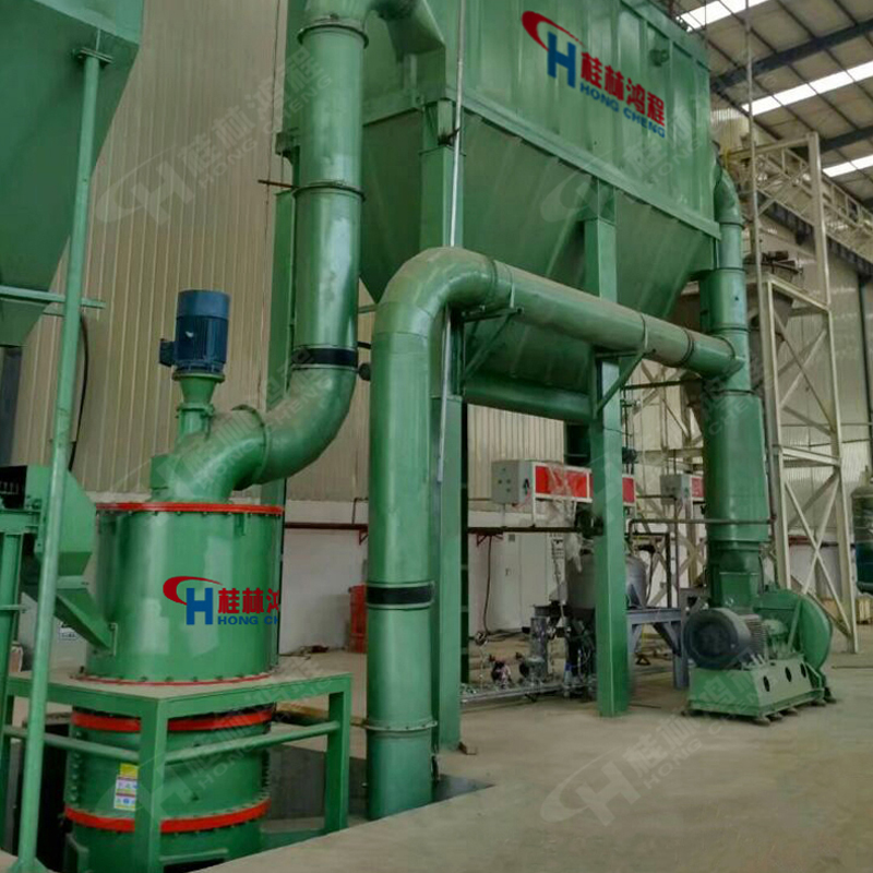 桂林磨粉机械厂325目玻纤用叶腊石生产线把矿粉研磨到800目原理图片