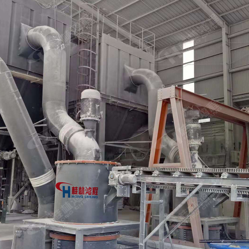 桂林磨粉机械厂325目玻纤用叶腊石生产线矿粉研磨机工艺