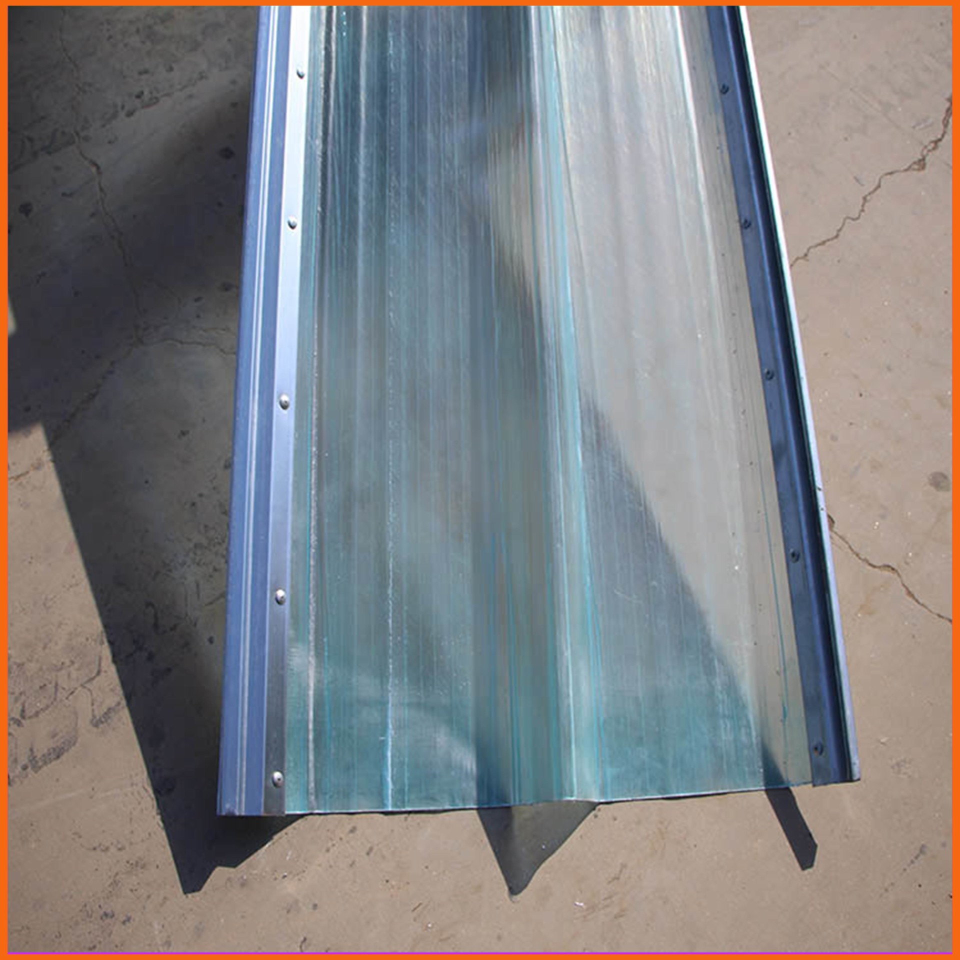 石河子FRP玻璃钢瓦 透明建筑采光板 1020型钢边采光板厂家定制图片