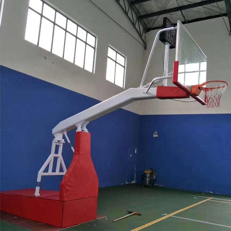 篮球架生产厂家供应金伙伴牌凹箱独臂室外篮球架 标准篮球架