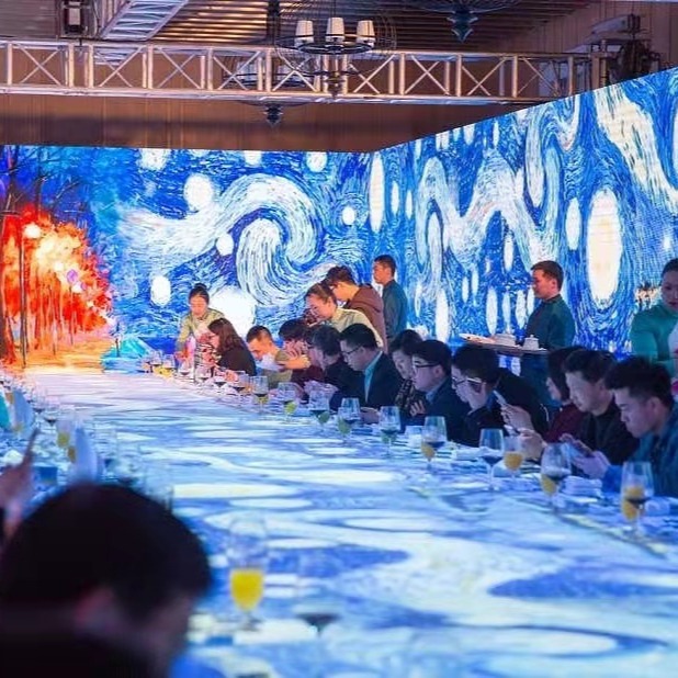 3D全息餐厅 5D餐厅 光影餐厅 餐桌包间地面墙面可做 全国项目落地