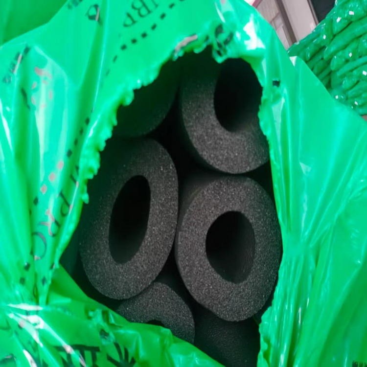 麟游县 橡塑海绵管 办公楼空调机组管道橡塑管壳 华美生产橡塑管